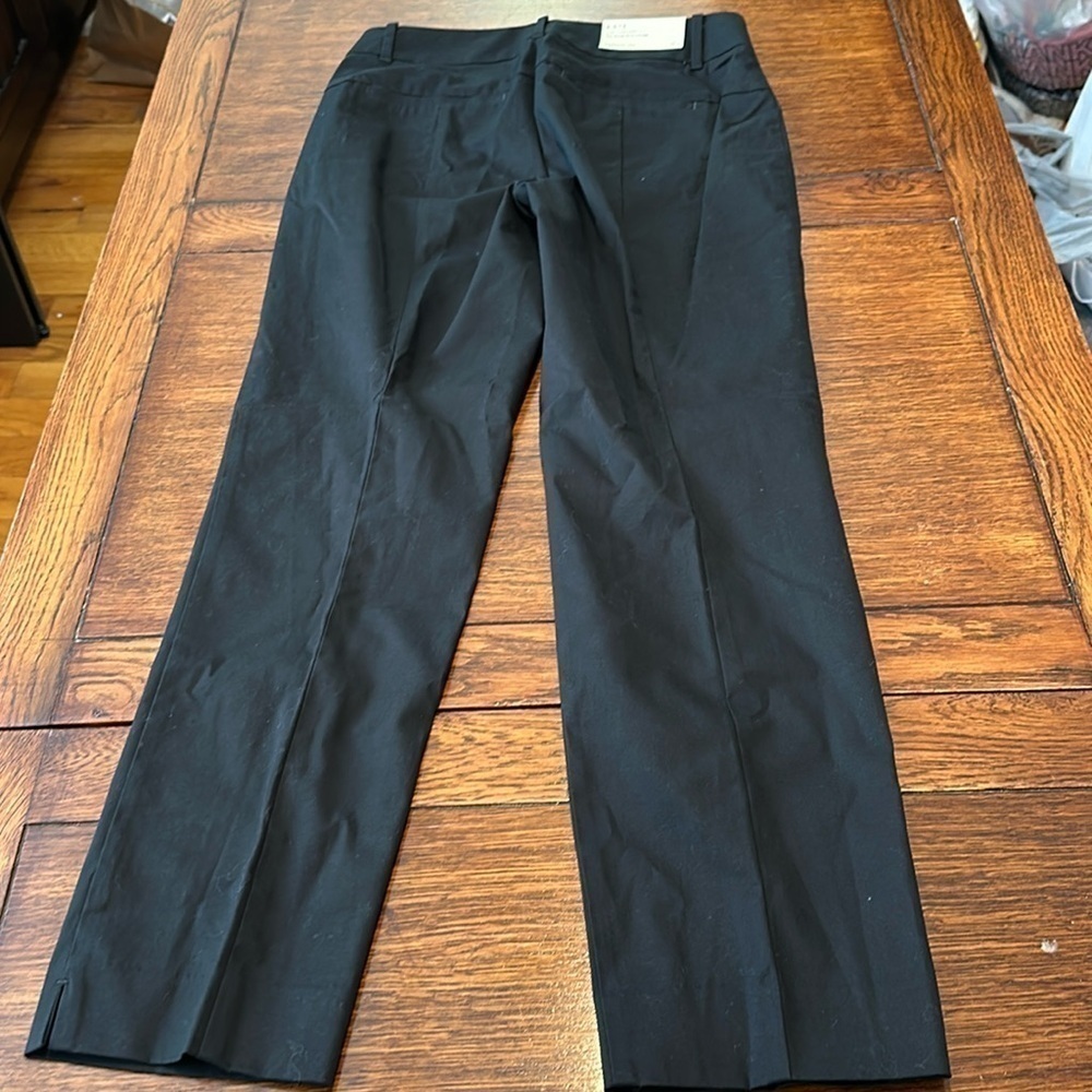 NWT Ann Taylor Black cropped leg tuxedo pant size tall two - Picture 4 of 5